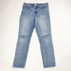J Crew Jeans 28 Straight Leg Destroyed Distressed Medium Wash Women’s